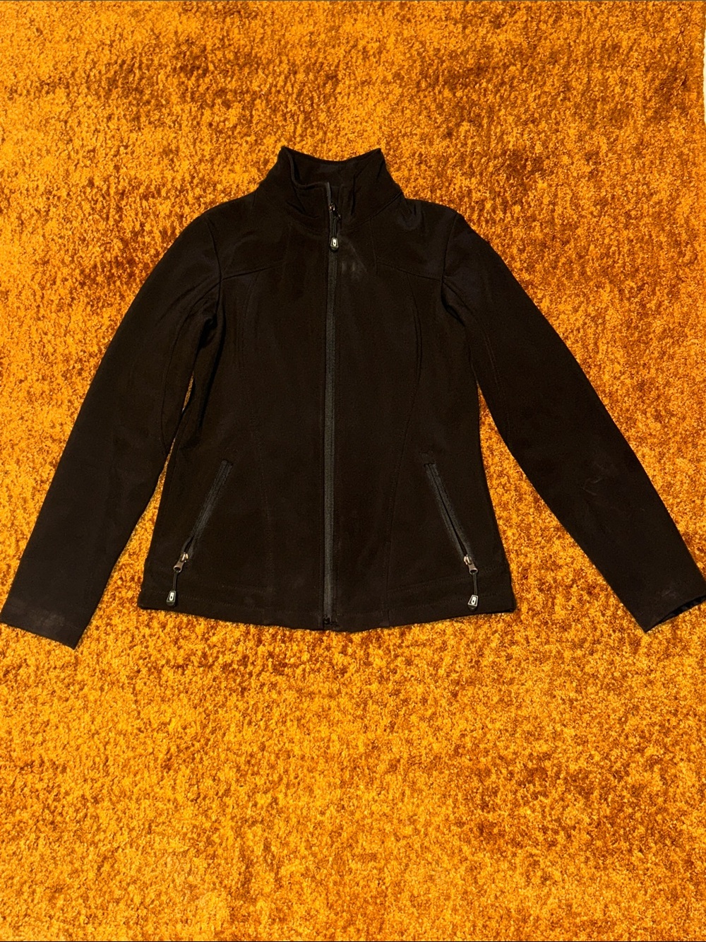 Women's Black Utility Zip-Front Jacket